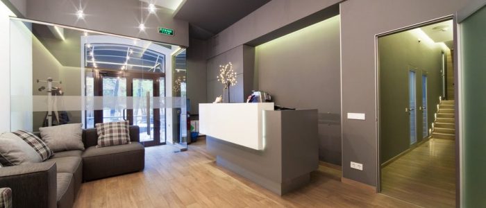Modern,Interior,Design.,Lobby,At,Dental,Clinic.
